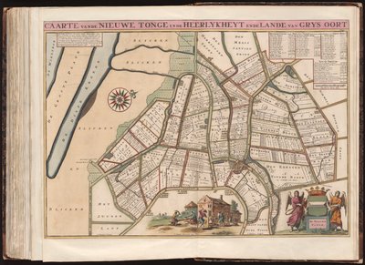 Mapa de Nieuwe Tonge en la tierra de Grys Oort de A. Steyaart Heyman van Dyck
